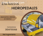 Hidropedales hechos en fibra de vidrio.