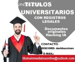 vendo titulos universitarios registrados