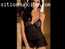 Vestido babydoll con aberturas y tanga