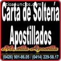 Apostilla de Carta de Solteria