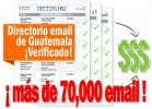 Base de datos email de Guatemala