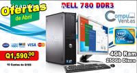 DELL 780 DDR3 CON 4GB RAM 250GB HDD