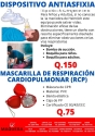 DISPOSITIVO ANTIASFIXIA Y MASCARILLA RCP