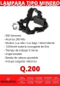 **LAMPARA TIPO MINERO 500 LUMENES**