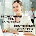 SECRETARIAS con experiencia