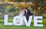 Letras gigantes para bodas y otros event