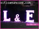 Letras gigantes 3D para bodas