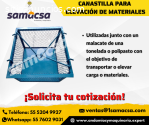 Canasta elevación de material. samacsa