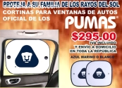 CORTINAS PARA AUTO PERSONALIZADAS PUMAS