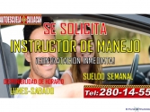 ESCUELA DE MANEJO SOLICITA INSTRUCTORES