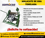 Malacate 1 TON de 2 niveles hasta 40