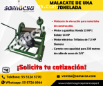 Malacate con capacidad de 1 TON