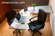 Oficina amueblada, incluye servicios adm