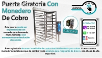 PUERTA GIRATORIA CON COBRO DE ENTRADA