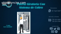 Puerta Giratoria con Sistema de cobro