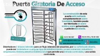 PUERTA GIRATORIA DE ACCESO EN ACERO