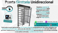 PUERTA GIRATORIA UNIDIRECCIONAL DE ACERO