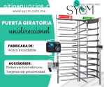 PUERTA GIRATORIA UNIDIRECCIONAL