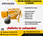 Revolvedora 2 sacos olla de metal samacs