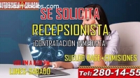 SE SOLICITA RECEPCIONISTA MEDIO TURNO