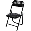 Silla negra para uso en exterior