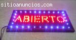 Se vende anuncio luminoso de ABIERTO a b