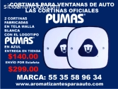 CORTINAS PARA AUTO PERSONALIZADAS PUMAS