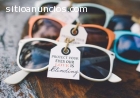 Lentes para sol para recuerdo de boda en