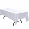Mantel Rectangular Blanco de Tela Dublin
