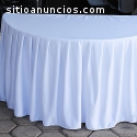 Manteles tipo Bambalinas para eventos de