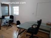 Oficina Amueblada 2-8 personas en renta,