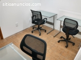 Oficina equipada para 1-3 personas, en C