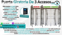 PUERTA GIRATORIA DE 3 ACCESOS