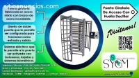 PUERTA GIRATORIA DE ACCESO CON HUELLA