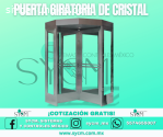 PUERTA GIRATORIA DE CRISTAL TEMPLADO