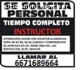 se solicita instructores de manejo