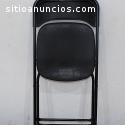 Silla Plegable de Plastico Negro para Fi