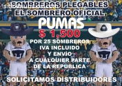 SOMBREROS PLEGABLES PERSONALIZADOS PUMAS