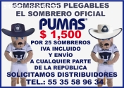 SOMBREROS PLEGABLES PERSONALIZADOS PUMAS