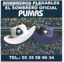 SOMBREROS PLEGABLES PERSONALIZADOS PUMAS