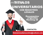 vendo titulos universitarios registrados