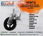 Venta de Llanta de 8" para Andamio.