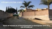 VENTA DE TERRENO EN FRACC. LA CONCEPCION