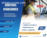 CHOFER VENDEDOR (CALLAO,INDEP.,COMAS,SMP