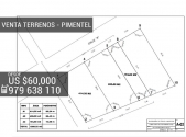 Venta de lotes en Pimentel, 300 mts de l