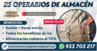 20 OPERADORES DE ALMACÉN/ CONVOCATORIA M