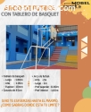 ARCO DE FUTBOL CON TABLERO DE BASKET