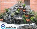 CASCADA ARTIFICIAL CON PIEDRA POMEZ