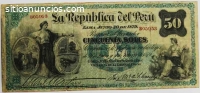 COMPRO BILLETES ANTIGUOS DEL PERU