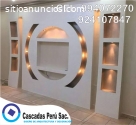 muebles de tv con luces LED, melamina